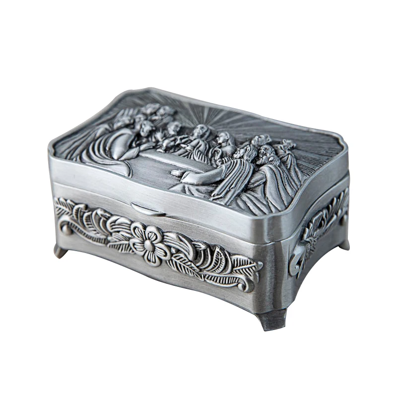 Christian Relics Collection Box Retro Metal Simple European Creative Reception Box Zinc Alloy Gift High-grade Jewelry Box
