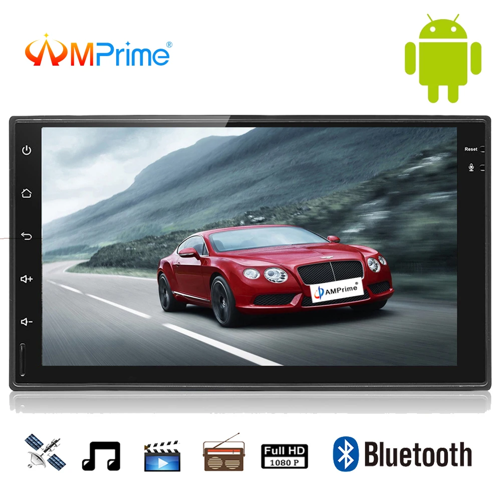 

AMPrime 2 Din Car Radio Android GPS Navigation 7" Car Multimedia MP5 Player Recorder Automagnitol RDS Support Rear View Camera