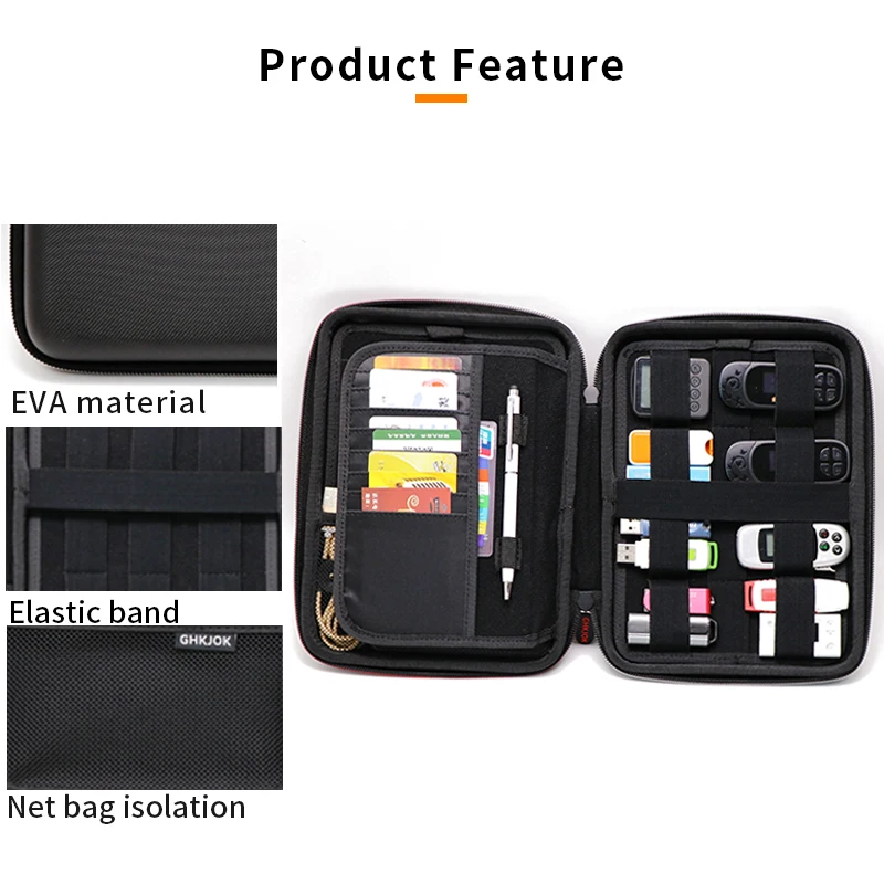 Large Capacity Waterproof Electronic Digital Product External Case Bag For HDD U Disk SD Card USB Data Cable Hard Drive Case Bag Large Capacity Waterproof Electronic Digital Product External Case Bag For HDD U Disk SD Card USB Data Cable Hard Drive Case Bag
