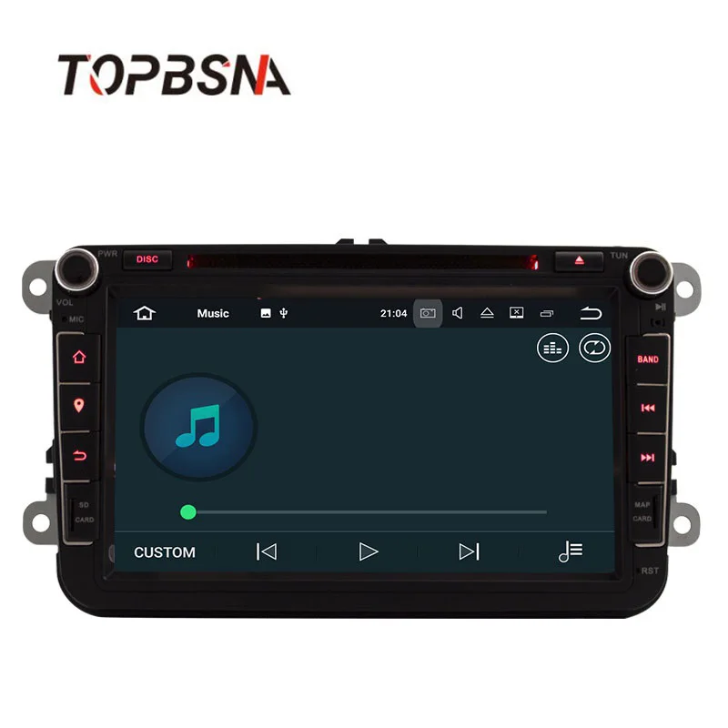 Discount TOPBSNA Android 7.1 Car DVD Player For Volkswagen VW Passat B6 CC b7 Polo MK4 MK5 Golf 4 5 Tiguan Jetta BORA 2 Din GPS Navi RDS 2