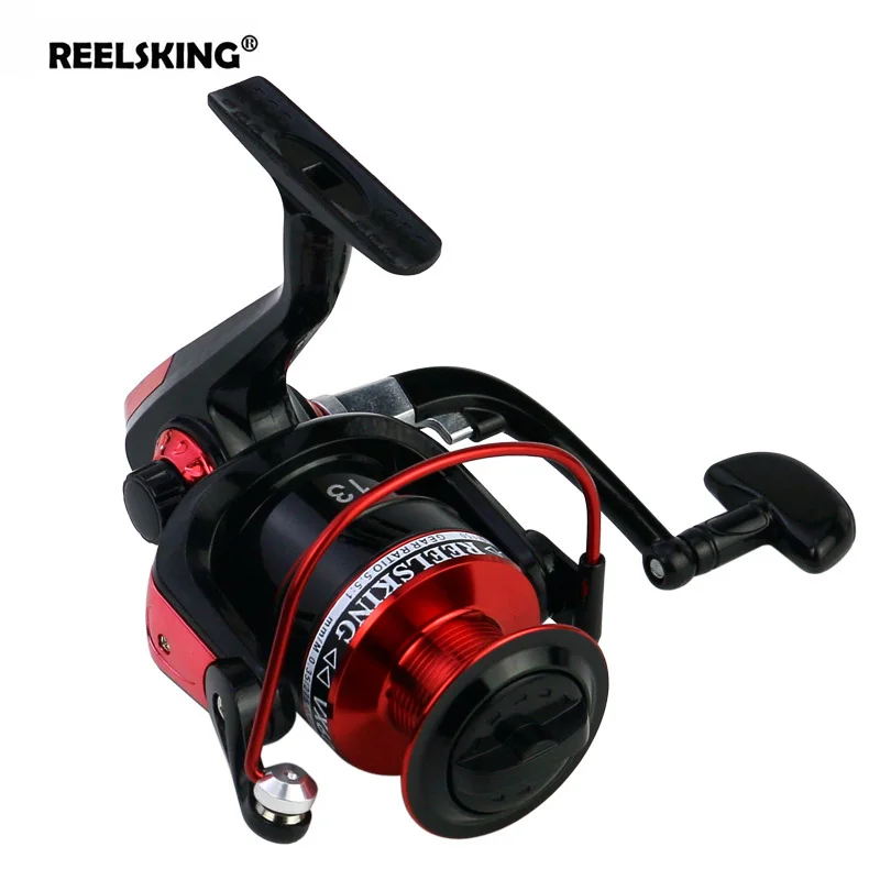 

REELSKING Gear Ratio Up to 5.5:1 Wooden Handle Fishing Carp Bait Cast Spinning Rear 7KG Max Drag Power Casting Sea Fishing Reel