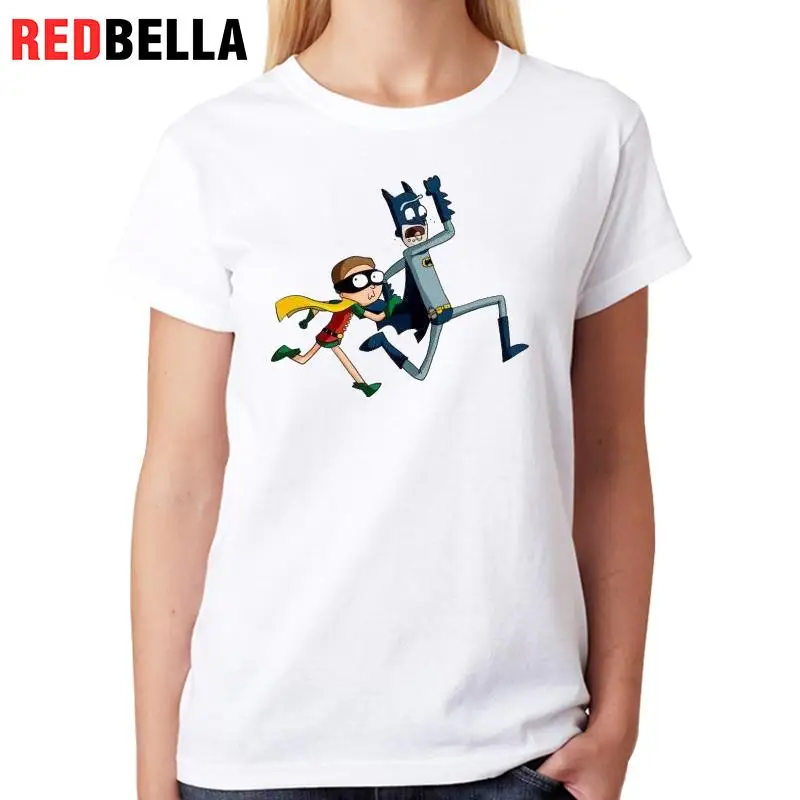 REDBELLA футболка Для женщин Harajuku Ulzzang пародия Прохладный Рик и Морти Забавный