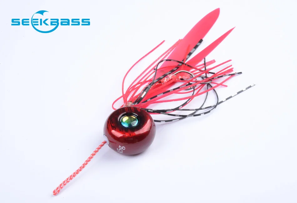 SeekBass 4 шт. 100 г/80 г/60 г/45 г слайдер Snapper морской bream джиг голова с юбкой свинец джиг приманка металлическая рыболовная приманка резиновый джиг