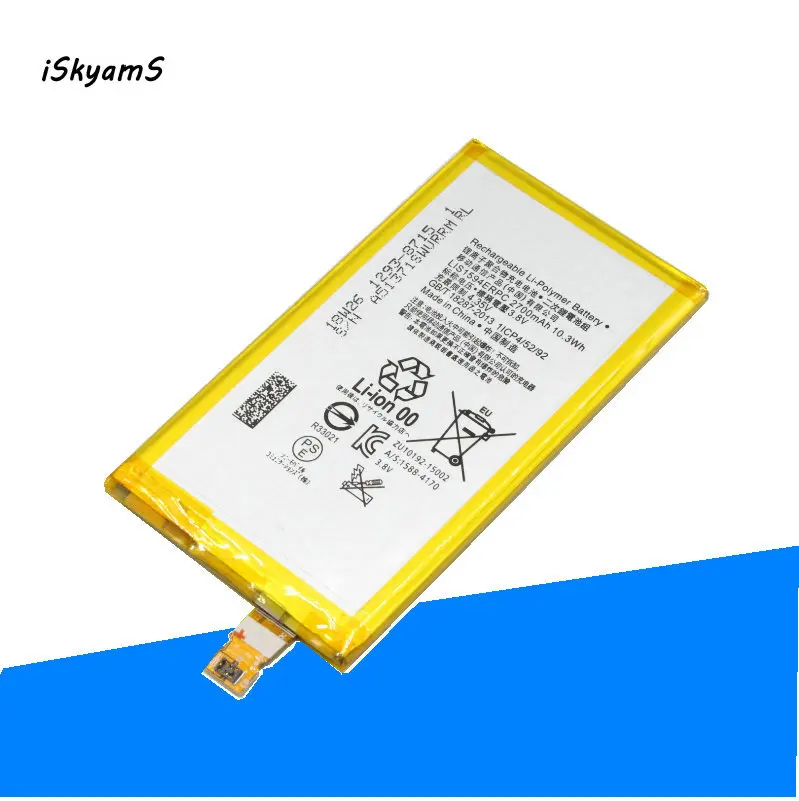 

iSkyamS 1x 2700mAh LIS1594ERPC Replacement Battery for Sony Z5 compact Z5C Z5 mini E5803 E5823 Batterie Bateria Batterij