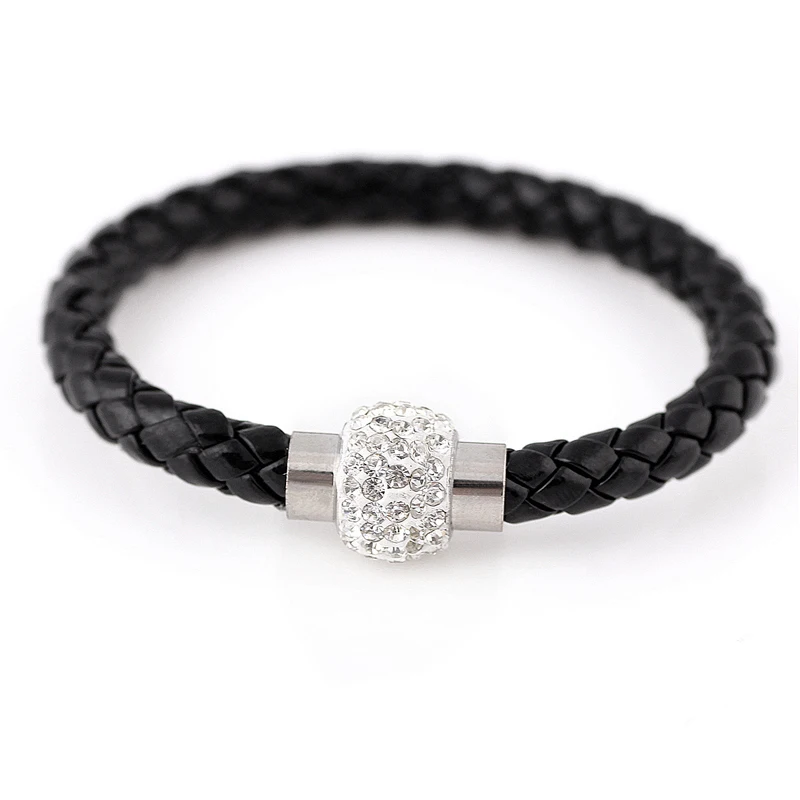 

Best Selling Hot Items Handmade Pu Leather Briaded Charm Bracelets Factory Price Stock