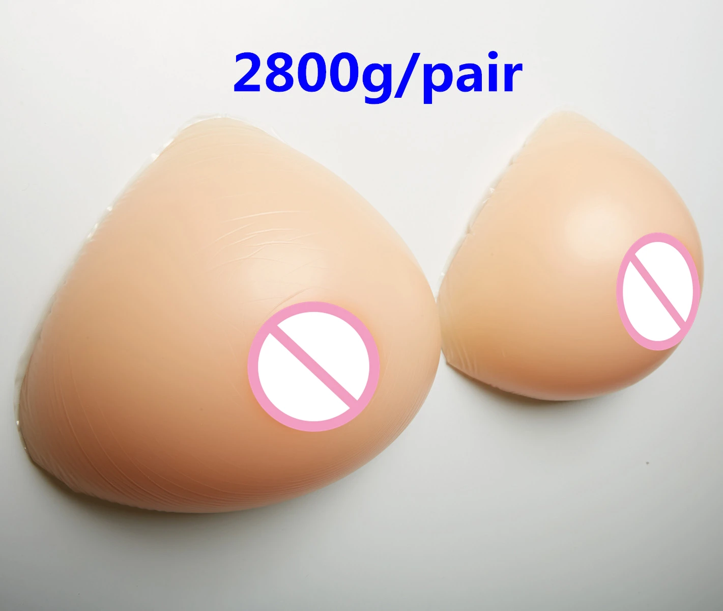 

2800g/pair Crossdresser Large Breast Forms Full Breast Enhancers Silicone Realistic Breast Forms Adhesive Fake Breast Boobs