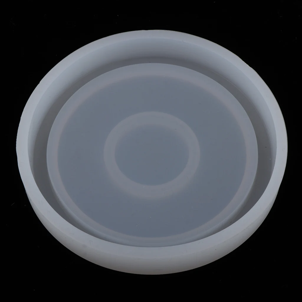DIY Round Mold Coaster Silicone Mold Fondant Cake Chocolate Molds for Casting with Resin Concrete Cement Polymer Clay 87mm