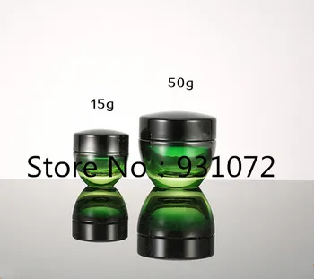

2018 New 50pcs 50g Green cosmetic, face cream, glass bottle, emulsion, condensation, skin care, packaging bottle
