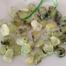 Свободные бусины зеленый прехнит плоский барокко 18-23 мм 1" для DIY ювелирных изделий FPPJ бусины натуральный драгоценный камень