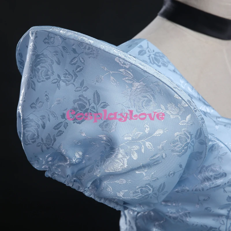 Cosplaylove Cinderella Cosplay Kid Adult Light Blue Cinderella Princess Dress Cusotm Made For Halloween Christmas (4)