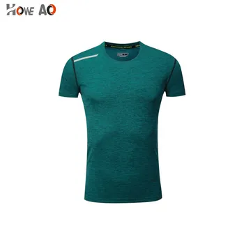 

HOWE AO Sports Men's Sportswear Active Running T Shirts Short Sleeves Quick Dry Training Shirts Men Gym Top Tee Clothing