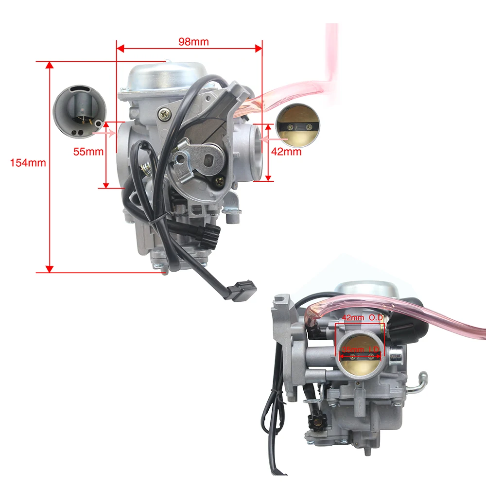 ZS MOTOS 35 мм CVK Карбюратор ПОДХОДИТ ДЛЯ Arctic Cat 2001-2002 Carb для Keihin Cvk34 Cvk35 0470-449