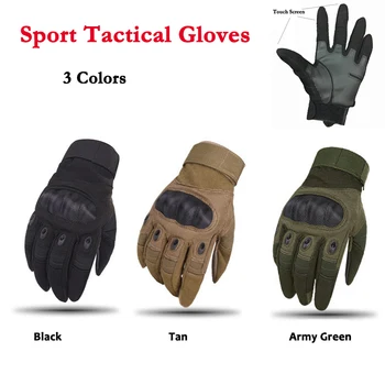 

Hard Knuckle Combat Tactical Gloves Three-finger Touch Screen Outdoor Sport Full Finger Gloves Hiking Camping Gloves