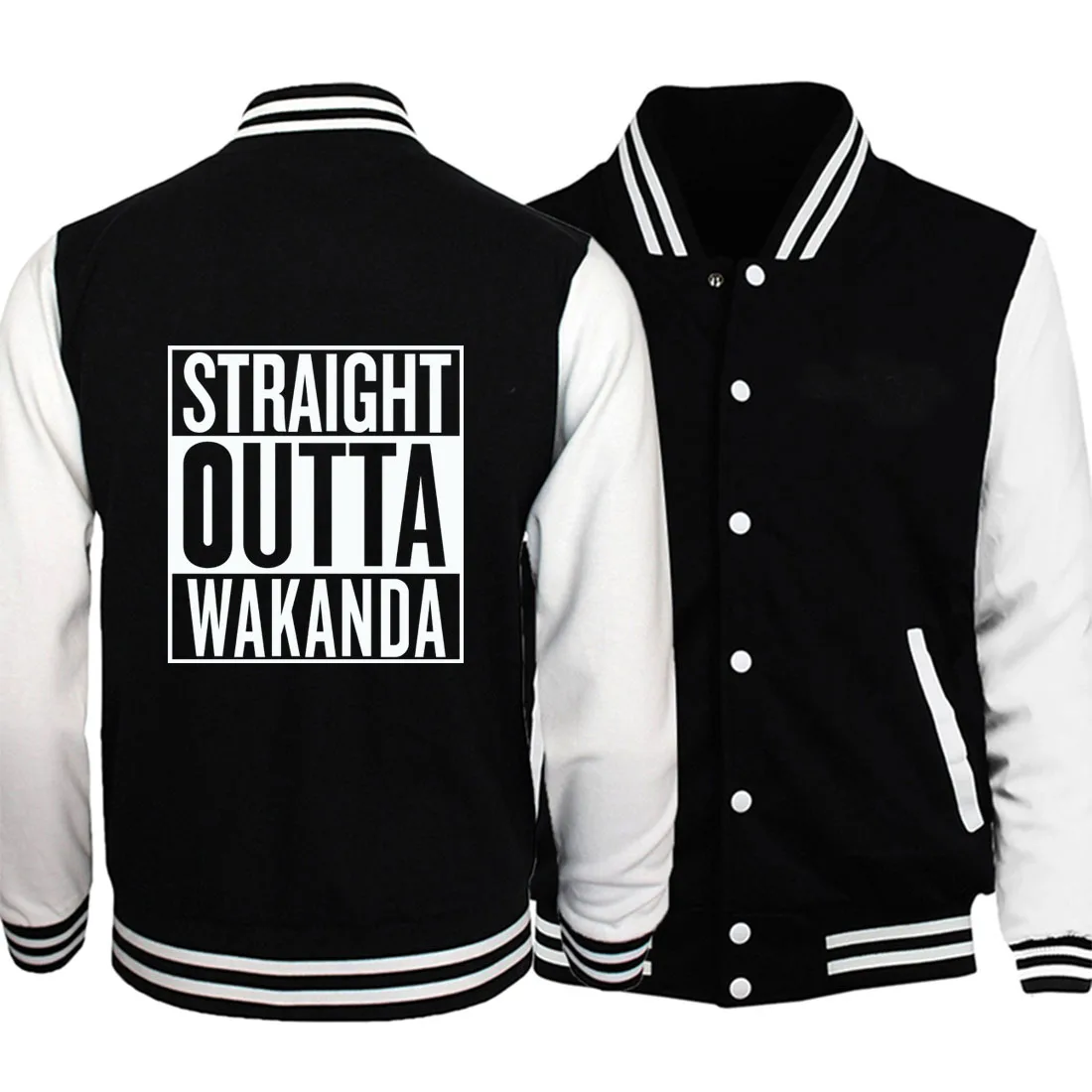 

fall winter casual fleece sweatshirts Men 2019 new marvel baseball jackets Black Panther male fitness coats harajuku tracksuits