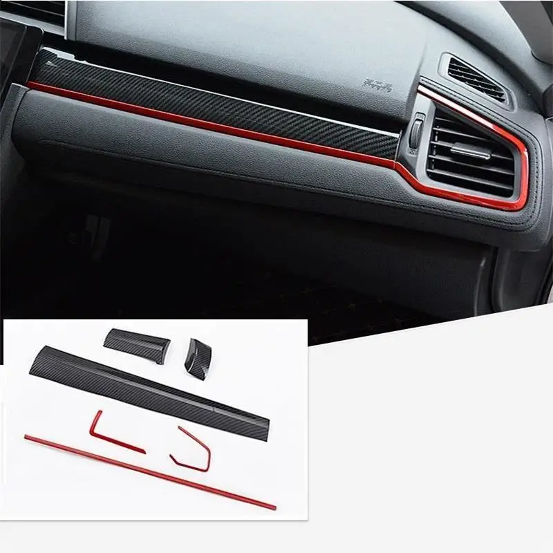 

Gear Control system automobile modified car styling accessories sticker strip bright sequins accessory 16 17 FOR Honda Civic