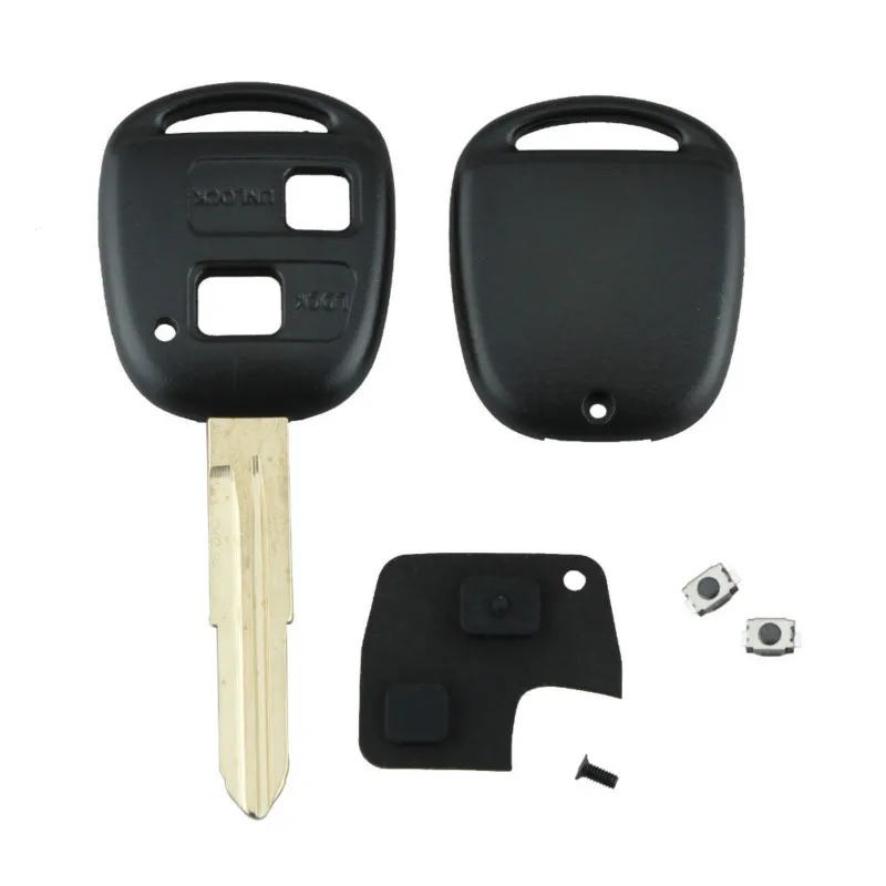 2 Buttons Remote Key Shell Rubber Pad Switch Blade Repair Kit For