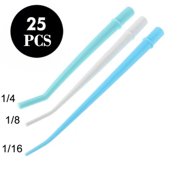 

25pcs 2.5/3.8/5.8mm Plastic Curved Tips Surgical Aspirator Dental Saliva Ejector Tips Disposable Autoclavable Suction Tube