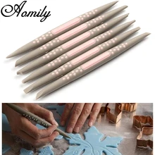 Aomily 6 шт./компл. Пластиковые Силиконовые для цветов из мастики украшения торта резные глиняные формы для кухни самодельная Выпечка инструменты для украшения