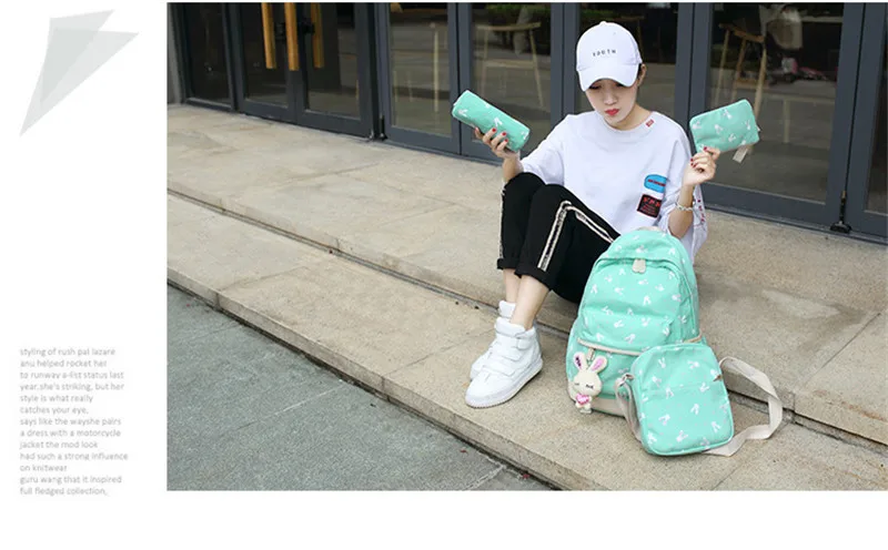 Школьные рюкзаки для девочек-подростков; школьная сумка для большой Ёмкость дамы печати Школьный рюкзак, набор Bagpack милые сумки для книг