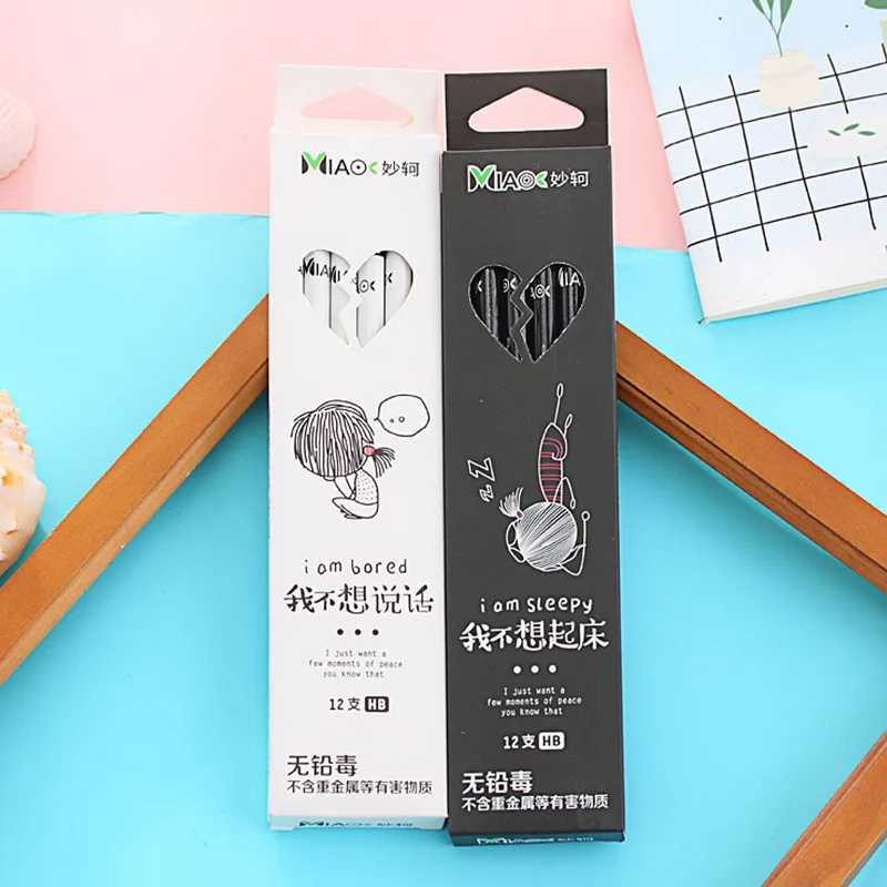 12 шт. в Корейском стиле творческие милый карандаш HB Kawaii детские школьные