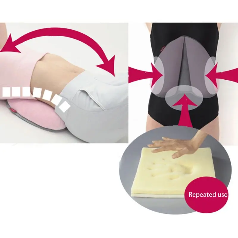 Мягкая пена памяти постельные принадлежности Подушка под поясницу нижней части спины боли Йога Массаж путешествия спинки поддержка