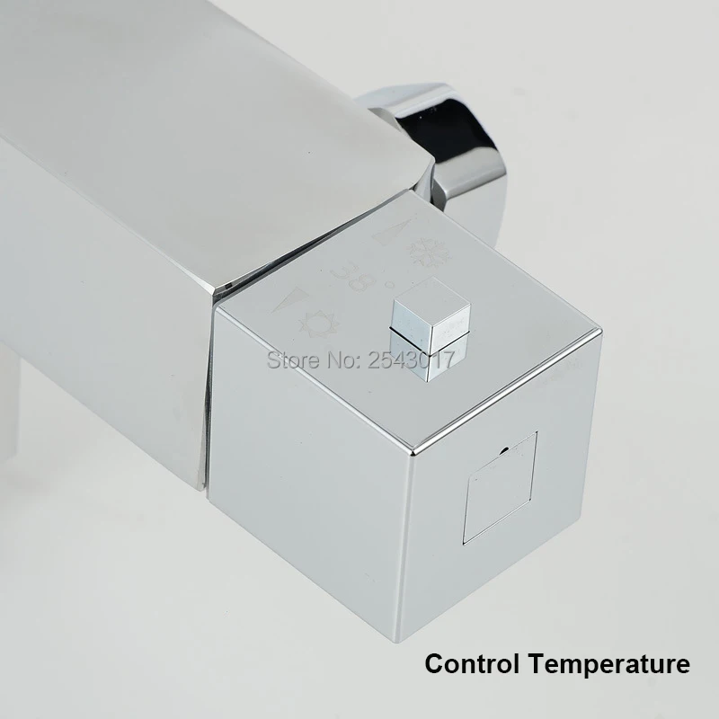 Набор для душа GIZERO, термостат, контроль температуры, настенный поворотный носик, двойная ручка, термостатический смеситель для душа ZR966