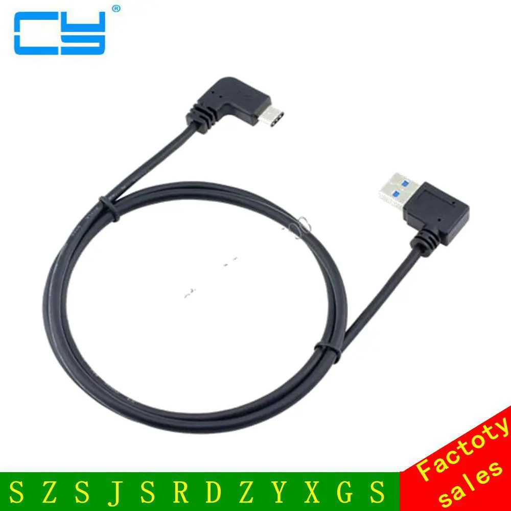 Угловой кабель USB 3 0 к 1 USB-C Type-C м фута 90 градусов левое и правовое направления