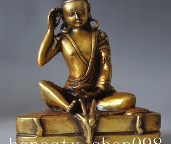 

6"Chinese Tibet Buddhism Bronze gilt Tara Goddess Female Jambhala Buddha Statue