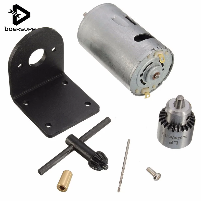 Yeni 1 adet 12-24 V Mini El Matkap DIY Torna Basın 555 Motor Matkap Chuck + Montaj Braketi montaj Için Motor yaklaşık 21mm * 37mm