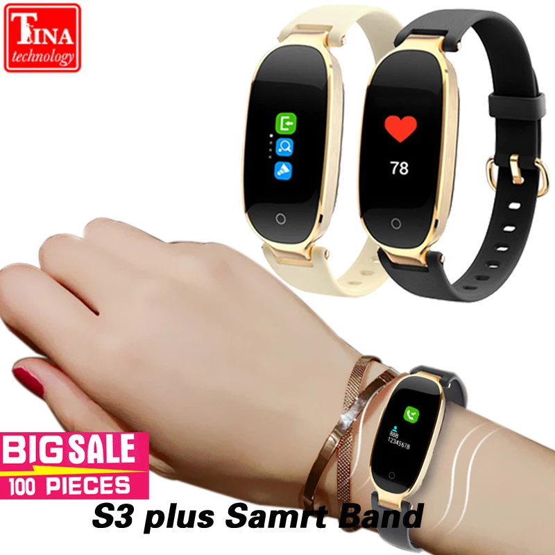 Waterproof S3 Plus Smart Wristband Color Screen Heart Rate Monitor Smart Bracelet Fitness Tracker For Android IOS
