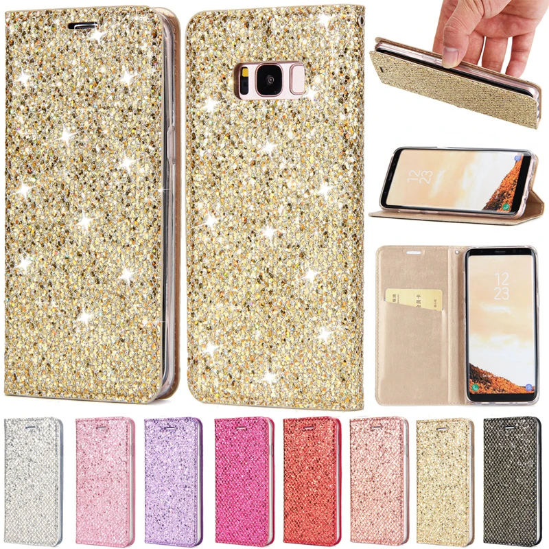 

Flip Case For Samsung Galaxy S8 S9 Plus Galaxy S9plus Luxury Bling Cover For Samsung Galaxy S7 edge Note 8 Samsung note8 Cases