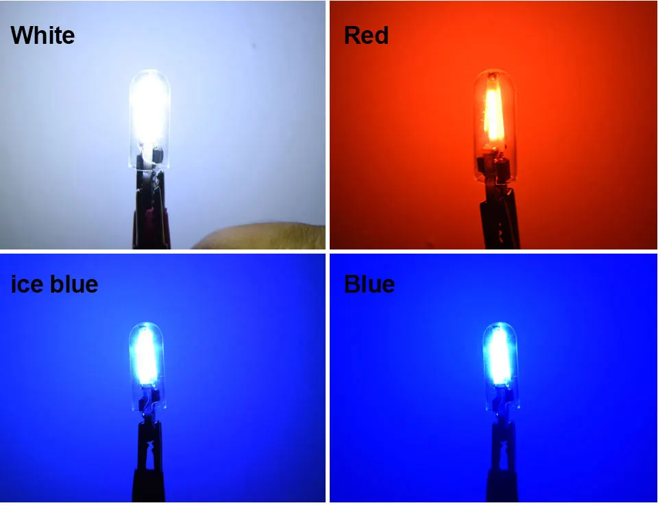 1Pcs T10 W5W led Bulb T10 LED drl Car interior light SMD 194 168 COB Glass Auto Filament Lamp 12V red White Yellow Crystal Blue (11)