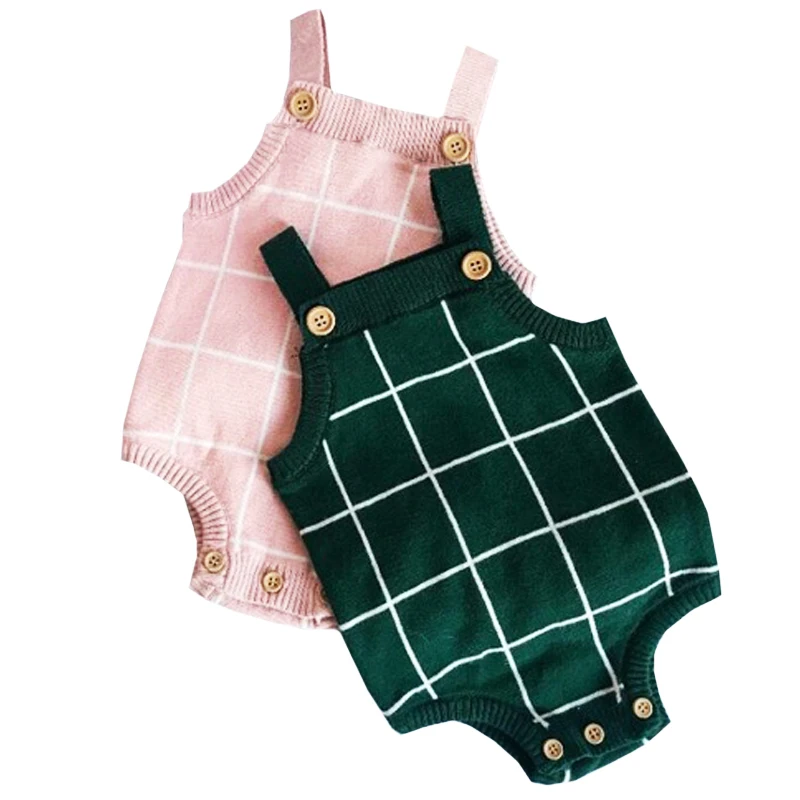 New 2019 Baby Boys Girls Knitting Rompers Cute Overalls Newborn Baby