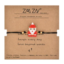 ZMZY Boho Cute Santa Claus Armband Handgemachte Miyuki Delica Perlen Armband Weihnachten Geschenke für Frauen/jungen/mädchen/ kinder Freundschaft
