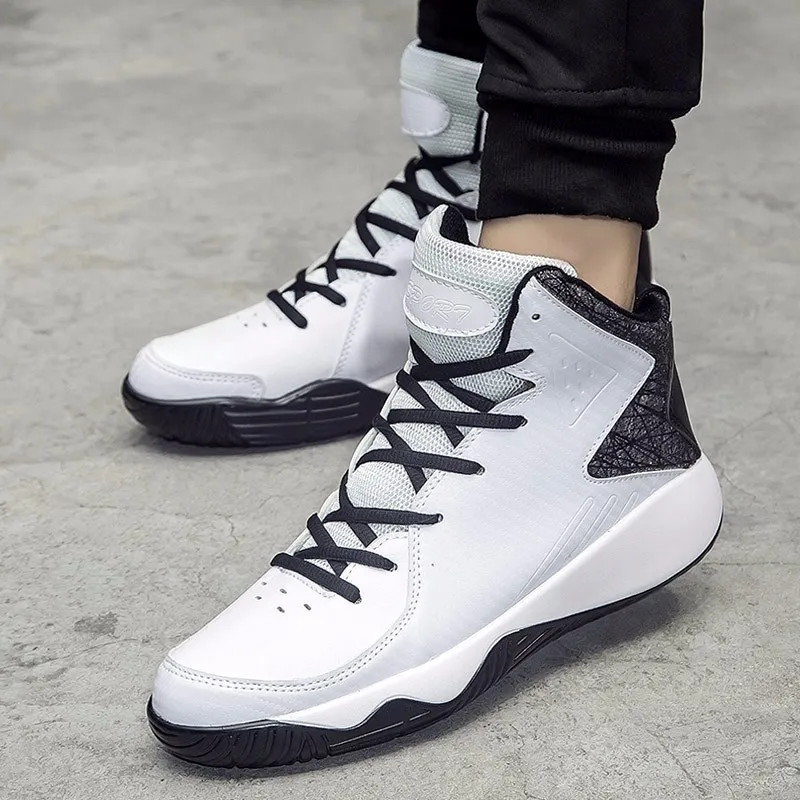 High Top Mens Shoes Casual Lace Up Breathable Trainers Spring Autumn Sport Black White Red Basket Shoes Outdoor Size 39-44 YD43 (4)