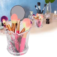 Transparent Makeup Brushes Storage Container Pencil Case Home Desk Decoration Stationery Gifts Make up Tool