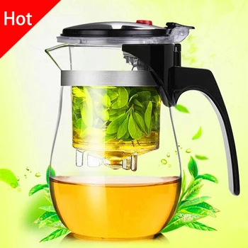 High quality  Heat Resistant Glass Teapot Chinese kung fu Tea Set Puer Kettle Coffee Glass Maker Convenient Office Tea Pot