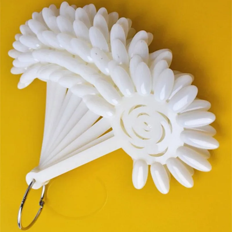 

120tips Nail Polish UV Gel Color Display Palette False Nail Art Practice Rosette Board Fan Ring Stick Training Tool