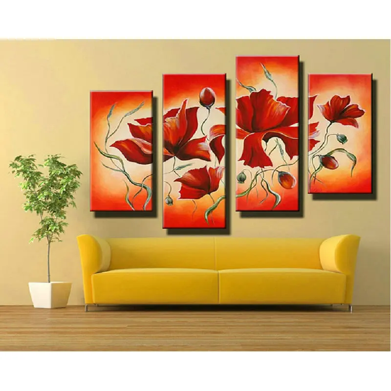 

DIY 5D Square Diamond Painting Cross Stitch Kits Diamond Embroidery red flowers Full 3d Diamond Mosaic Pattern Home Decoration