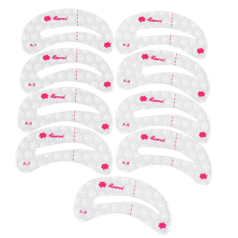 

9Pcs Pro Reusable Eyebrow Stencil Set Beauty Makeup Tools Eye Brow DIY Drawing Guide Styling Shapin maquiagem Eyebrow Stencil
