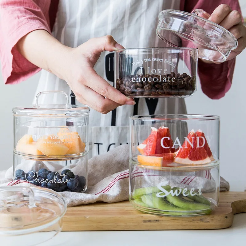 Прозрачные термостойкие стеклянные банки скандинавские Фламинго DIY конфеты для салата и мороженого бутылки для хранения качественные кухонные миски без разлива