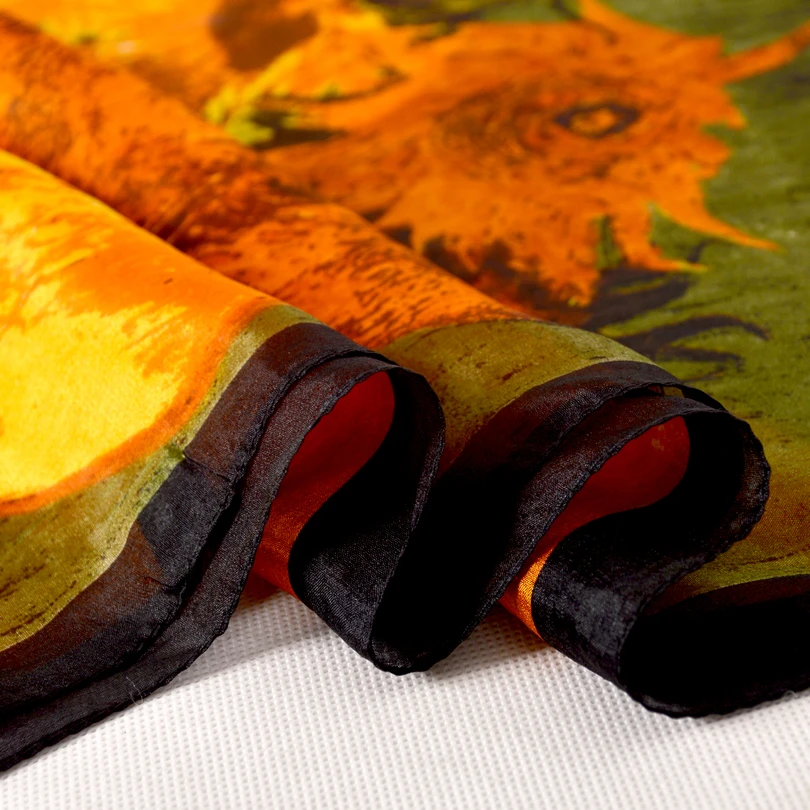 Женский Длинный шарф из чистого шелка с принтом 180x110 см|brand silk scarf|silk brand scarfsilk scarf |