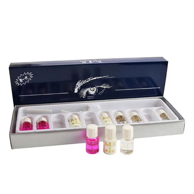 

1 SET New Eyelash Curling Wave Lotion Perming Curler Perm Kit Eyelash Eye Rod Glue Set X8042