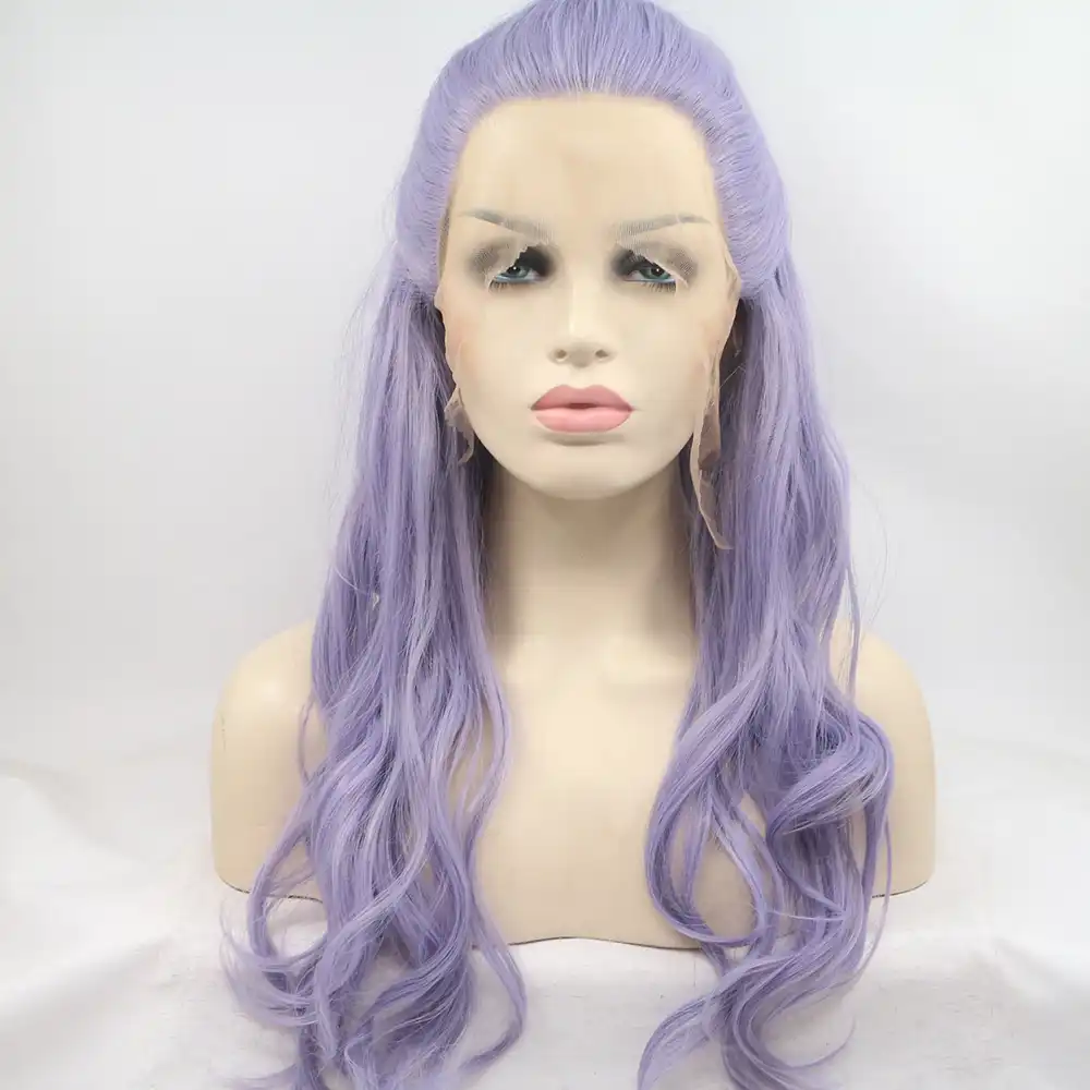 Fantasy Beauty Pastel Lilac Purple Lavender Fishtail Braids Lace