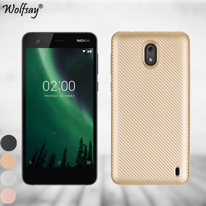 Чехол Wolfsay для Nokia 2 противоударный чехол из углеродного волокна силиконовый