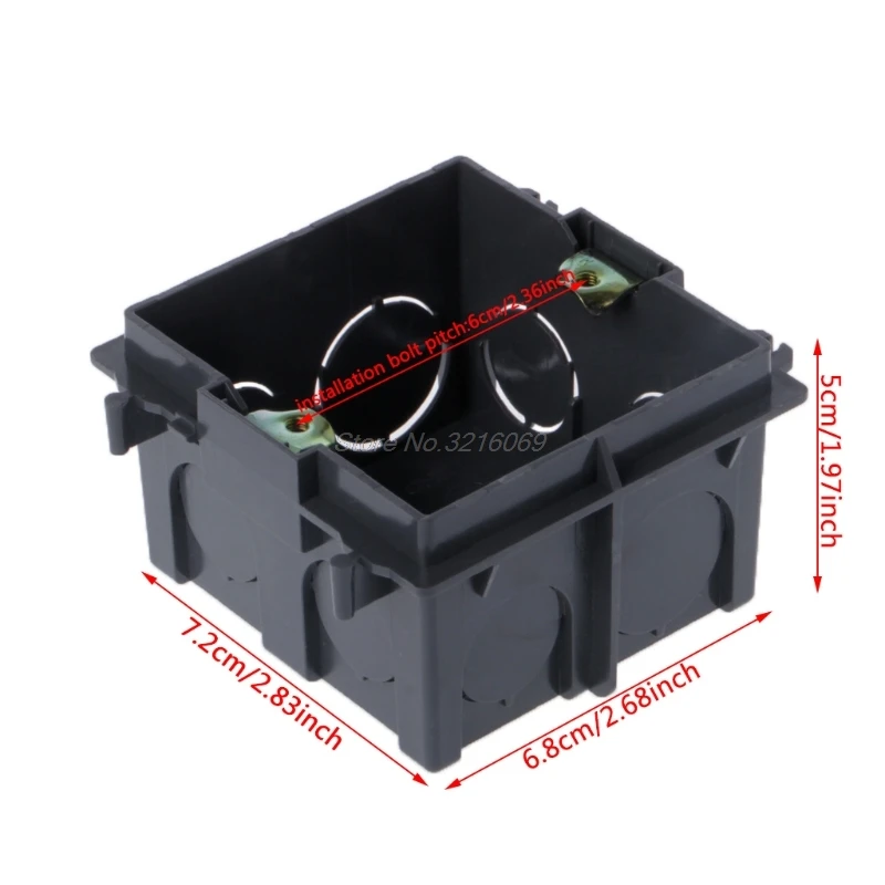 1 шт. 86-Тип ПВХ распределительная коробка настенное крепление кассеты для переключатель гнездо основание светильника и Прямая поставка