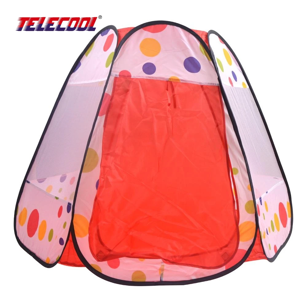 

TELECOOL Baby Play Tent Child Indoor/Outdoor Cute Cow Polka Dot Play House Portable Great Gift Games Play
