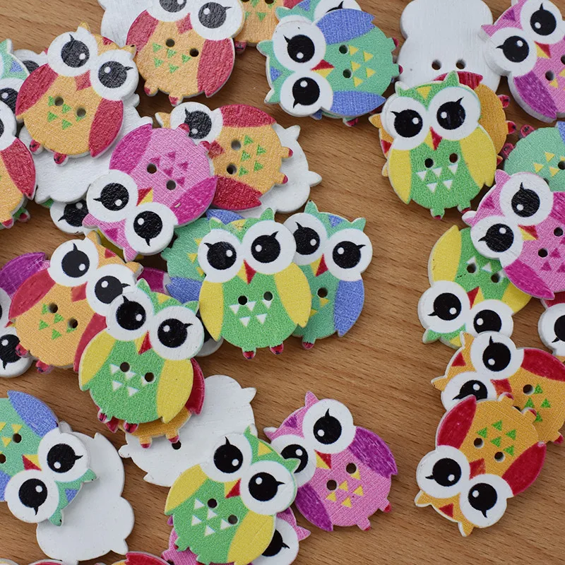 50pc-Owl-Shaped-Wooden-Buttons-Mixed-Color-2-Holes-Sewing-Crafting-Scrapbooking-Flatback-Buttons-For-Women (3)