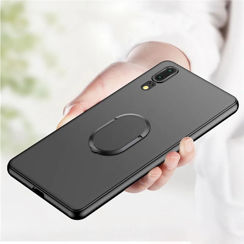 

Case For Huawei P30 P20 P10 Pro Lite Plus Phone Ring Holder For Huawei Mate 9 10 20 Honor 9 10 Cover Silicone Full Back Cases