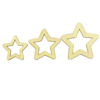 

50pcs Wooden mixed hollowed Stars For Arts Scrapbooking Embellishments Crafts DIY handicraft Decoration Wedding Decor